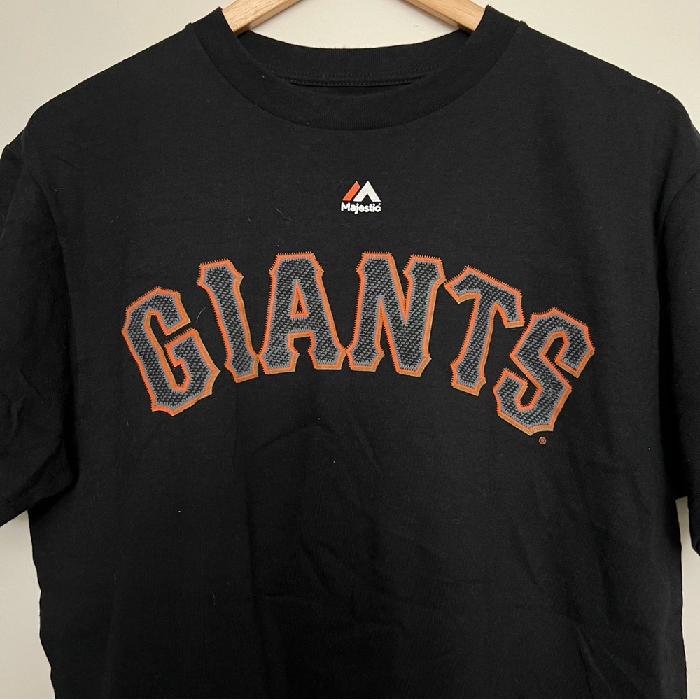 Majestic Giants Belt Jersey Baseball Short Sleeve Tee Shirt - Picture 3 of 7